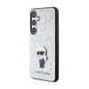 Karl Lagerfeld Fixed Glitter Ikonik Logo Metal Pin - Samsung Galaxy S24+ Case (Silver)