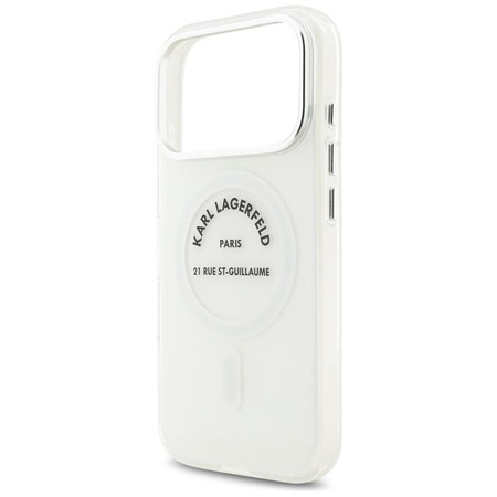Karl Lagerfeld IML Karl RSG Logo MagSafe - Hülle für iPhone 17 Pro (transparent)