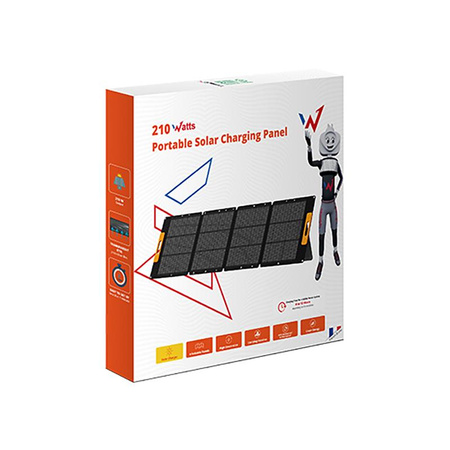 Wonder Ws210 - Panel słoneczny / Ładowarka solarna 210W z wyjściem MC4 (Czarny)