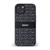 DKNY Leather Mono Stripe & Metal Logo - iPhone 15 / 14 / 13 Case (black)