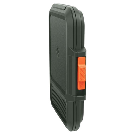 Spigen Lock Fit MagSafe - Magnetická peněženka (Military Green)