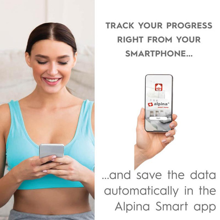 Alpina - Smart bathroom scale with app to monitor 180 kg