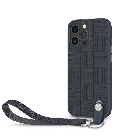 Moshi Altra - Tasche mit abnehmbarem Schlüsselband iPhone 13 Pro (antibakterielles NanoShield™) (Blau)