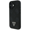 Guess Grained Hot Stamp Peony Triangle Logo MagSafe - Etui do iPhone 16 (czarny)