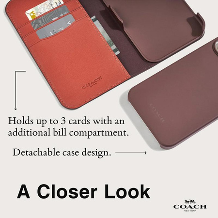 Coach Folio Signature C Case - 2-in-1 Case with flip cover iPhone 15 Pro Max (Tan)