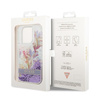 Guess Liquid Glitter Flower - Coque iPhone 14 Pro (violet)