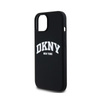 DKNY Liquid Silicone White Printed Logo MagSafe - pouzdro pro iPhone 12 / iPhone 12 Pro (černé)
