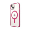 Speck Presidio Perfect-Clear with Impact Geometry + MagSafe - Etui iPhone 14 / iPhone 13 z powłoką MICROBAN (Clear / Digital Pink)