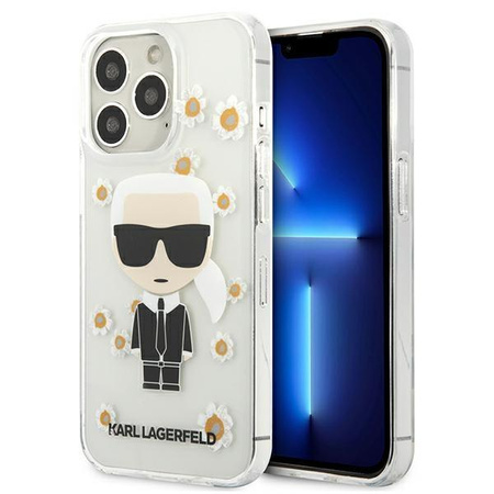 Karl Lagerfeld Iconic Karl Flower - Coque iPhone 13 Pro Max (Transparente)