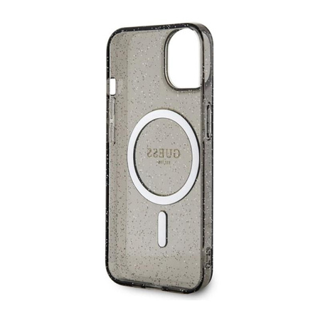 Guess Glitter Gold MagSafe - Case for iPhone 14 Plus (Black)
