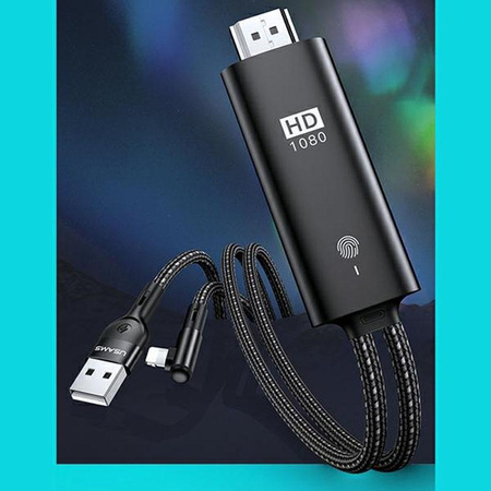 USAMS US-SJ442 - Kabel HDMI - Lightning 2 m (černý)