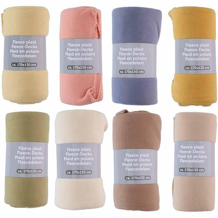 Fleecová deka 170x130 (žlutá)