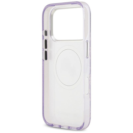 Karl Lagerfeld IML Glitter Karl & Choupette Heads Logo MagSafe - Case for iPhone 17 Pro (purple)