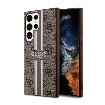 Guess 4G Printed Stripe - Samsung Galaxy S23 Ultra Case (brown)