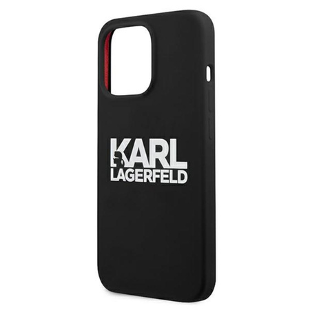 Karl Lagerfeld Silicone Stack Logo - pouzdro pro iPhone 13 Pro Max (černé)