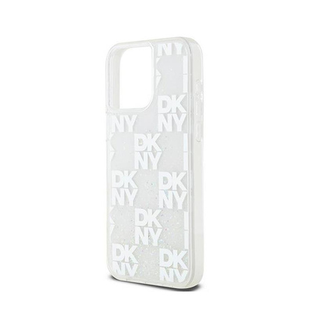 DKNY Liquid Glitter Multilogo - iPhone 15 Pro Max Case (white)