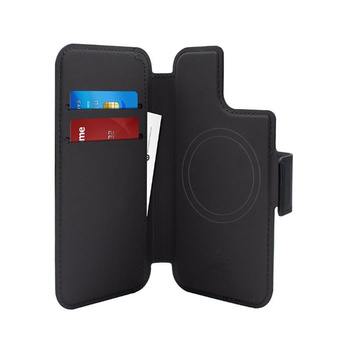 PURO Folio MagSafe Case - Tasche für iPhone 15 Plus / 14 Plus / 12 Pro Max (schwarz)