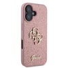 Guess Fixed Glitter Big 4G – Pouzdro pro iPhone 16 Plus (růžové)