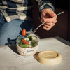 Quokka Bubble Food Jar - Élelmiszer tároló / uzsonnás doboz 500 ml (Vintage Floral)