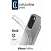 Cellularline Fine - Case for iPhone 14 Pro (Transparent)