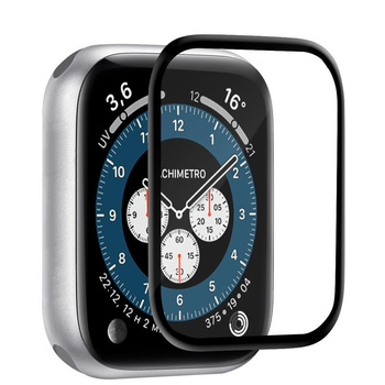 PURO Full Edge edzett üveg - Edzett védőüveg Apple Watch 4/5/6/SE 40 mm-es képernyőhöz (fekete keret)