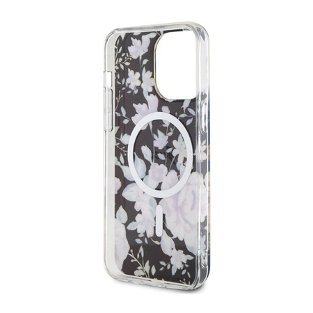 Guess Flower MagSafe - iPhone 14 Pro Max Case (Black)