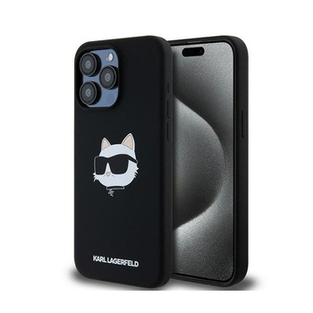 Karl Lagerfeld Silicone Choupette Head MagSafe - pouzdro pro iPhone 15 Pro Max (černé)