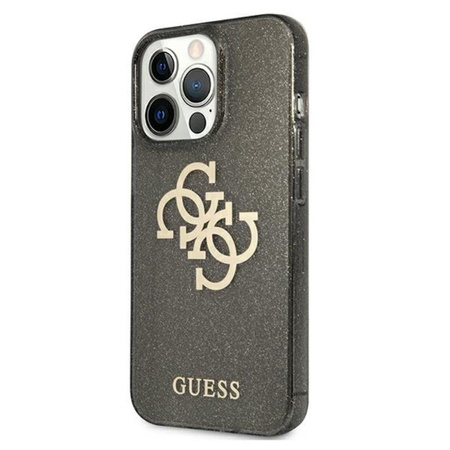 Guess Glitter 4G Big Logo - iPhone 13 Pro Max Tasche (schwarz)