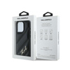 Karl Lagerfeld Diagonal Gesteppte Schrift - iPhone 15 Pro Tasche (schwarz)