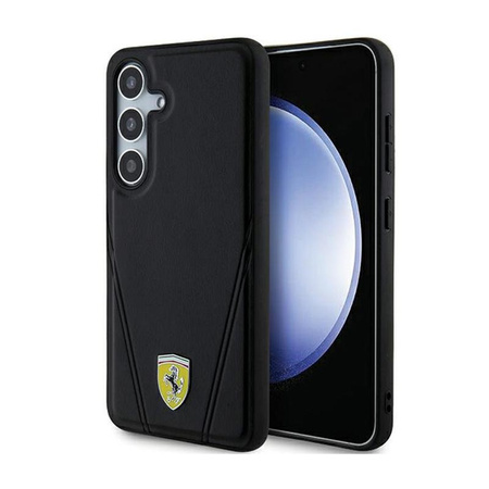 Ferrari Hot Stamp V Lines MagSafe - Samsung Galaxy S24+ tok (fekete)
