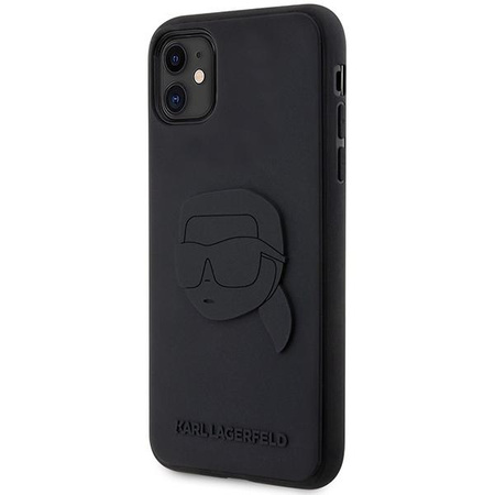 Karl Lagerfeld gumi Karl Head 3D - iPhone 11 tok (fekete)