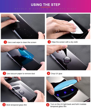 Mocolo 3D UV Glass - Teljes képernyő UV védőüveg Samsung Galaxy S22 készülékhez