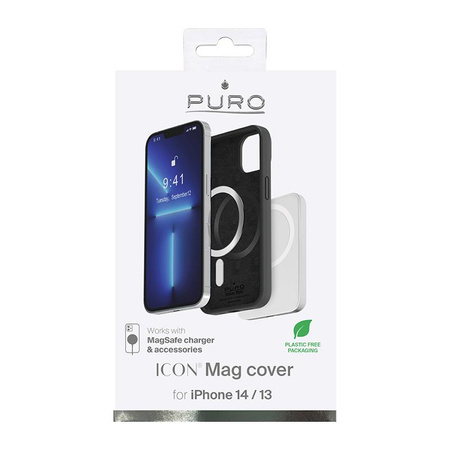 PURO ICON MAG - pouzdro MagSafe pro iPhone 14 / 13 (černé)