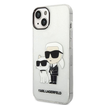 Karl Lagerfeld IML Glitter NFT Karl & Choupette - iPhone 14 Plus tok (átlátszó)