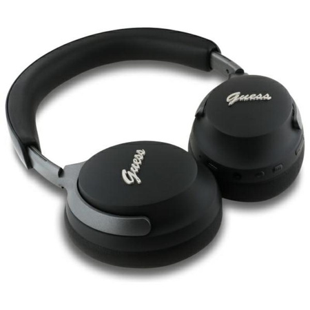 Guess Metal Script Logo - Casque intra-auriculaire sans fil Bluetooth ANC + ENC (noir)