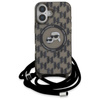 Karl Lagerfeld IML Crossbody Monogramm Karl & Choupette Head MagSafe - iPhone 16 Tasche (schwarz)