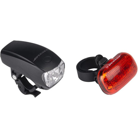 Dunlop - Set of LED bicycle lights front and rear