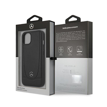 Mercedes Leather Urban Line - pouzdro pro iPhone 14 Plus (černé)