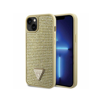 Guess Strass-Dreieck - iPhone 14 Plus Tasche (Gold)