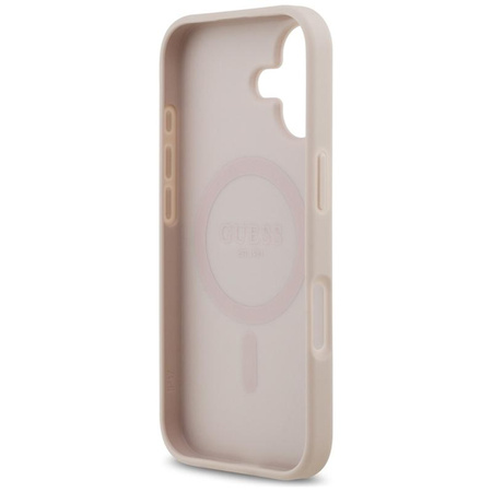 ETUI DO IPHONE 17 do MAGSAFE GUESS ORYGINALNE RÓŻOWE SKÓRZANE MODNE CASE
