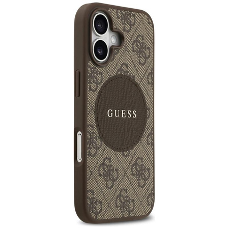 Guess 4G Circle Classic Logo MagSafe – Pouzdro iPhone 17 (Hnědá)