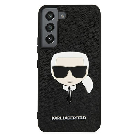 Karl Lagerfeld Saffiano Ikonik Karl`s Head - Étui Samsung Galaxy S22 (noir)