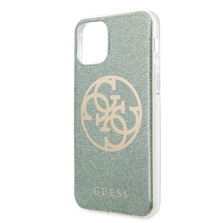Guess Circle Glitter 4G - pouzdro pro iPhone 11 Pro Max (khaki)