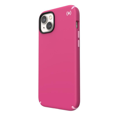 Speck Presidio2 Pro MagSafe - Antibacterial iPhone 15 Plus / 14 Plus Case (Digitalpink / Blossompink / White)