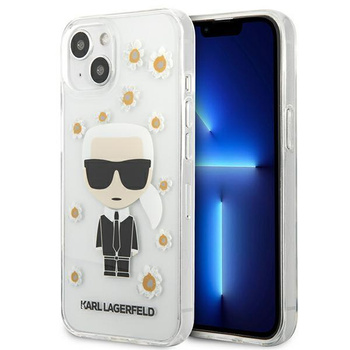 Karl Lagerfeld Iconic Karl Flower - iPhone 13 Mini Case (Transparent)