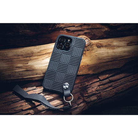 Moshi Altra - Pouzdro s odnímatelnou šňůrkou na iPhone 13 Pro (antibakteriální NanoShield™) (modré)