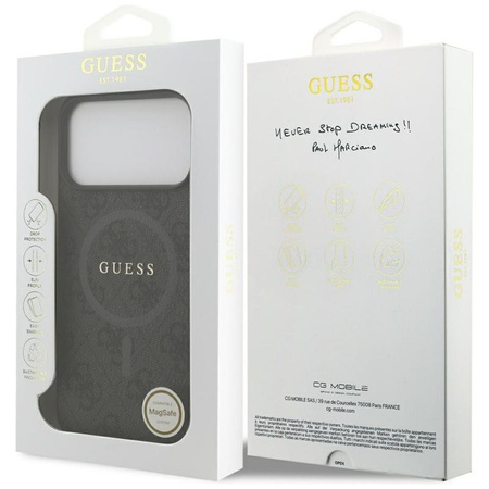 Guess 4G Ring Classic Logo MagSafe - Case iPhone 17 Pro Max (black)