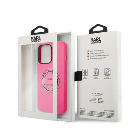 Karl Lagerfeld szilikon RSG - iPhone 14 Pro tok (rózsaszín)