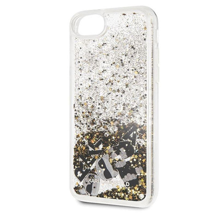 Karl Lagerfeld Glitter Liquid Floatting Charms - pouzdro pro iPhone SE 2020 / 8 / 7 (Floatting Charms)