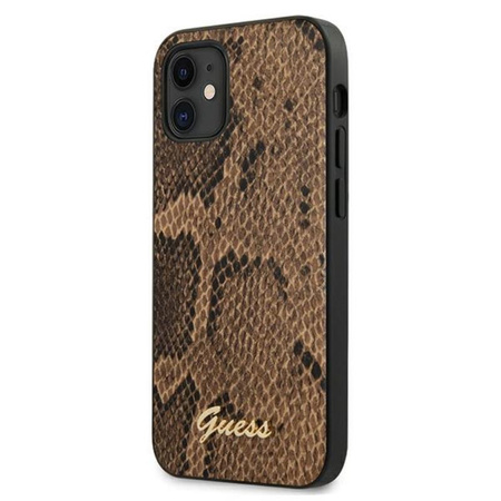 Guess Python Collection - pouzdro pro iPhone 12 mini (hnědé)
